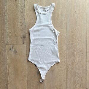 Abercrombie & Fitch White Bodysuit One Piece